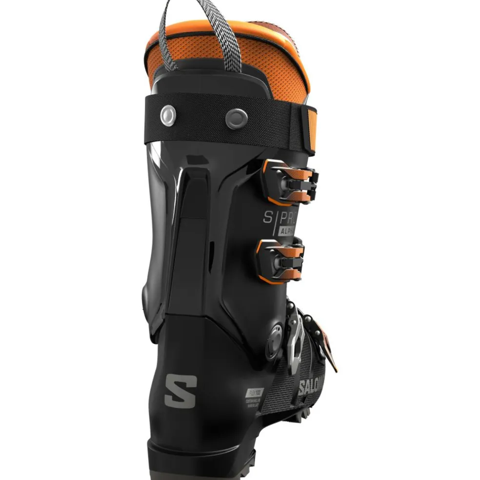 Salomon S/Pro Alpha 100 LV skischoenen heren black orange tiger dark grey