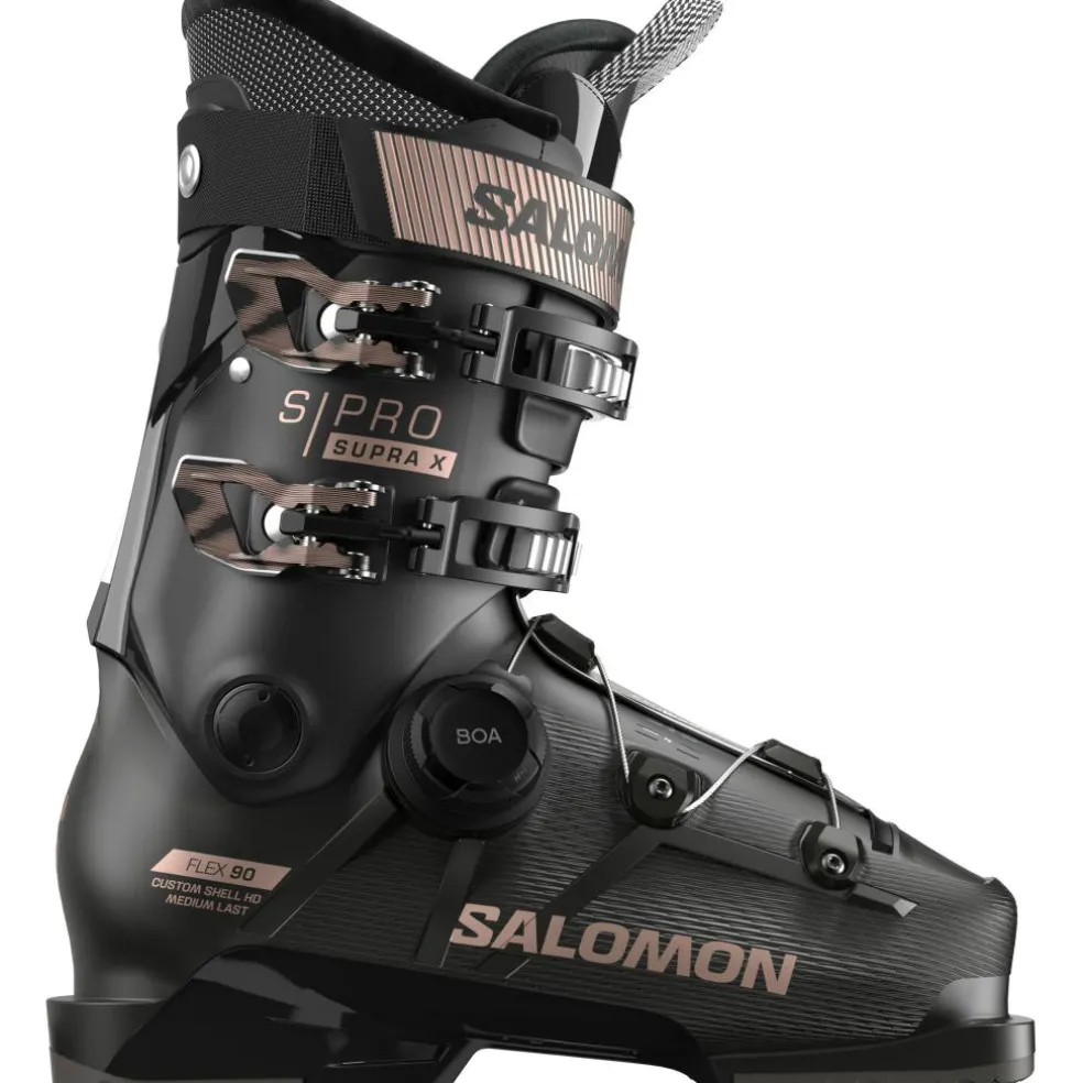 Salomon S/Pro Supra X90 MV BOA skischoenen dames black beluga pink gold