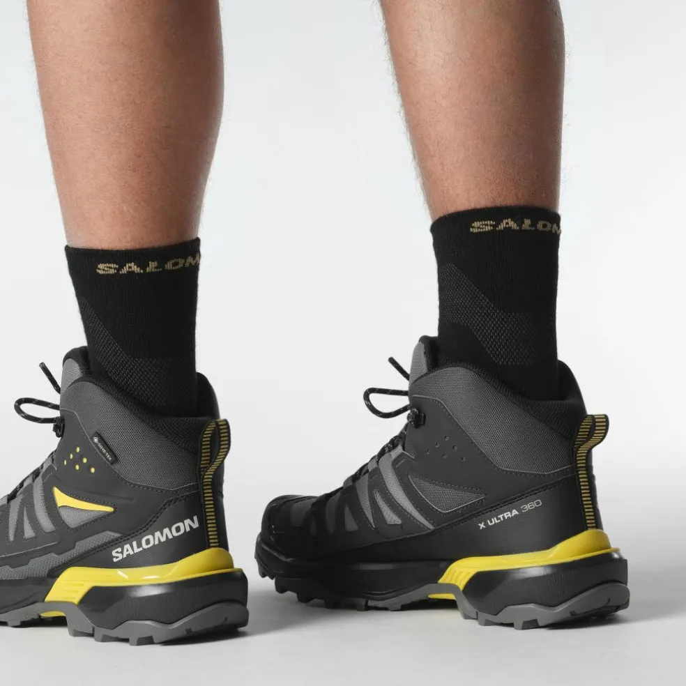 Salomon X ULTRA 360 GORE-TEX wandelschoenen heren castlerock black spicy mustard