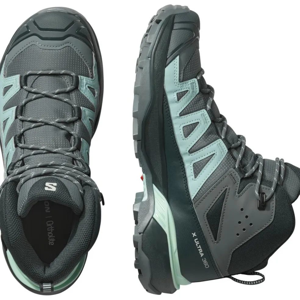 Salomon X ULTRA 360 GORE-TEX wandelschoenen dames turbulence carbon tourmaline