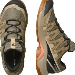Salomon X-ADVENTURE RECON GORE-TEX wandelschoenen dames falcon desert tan hyma pink