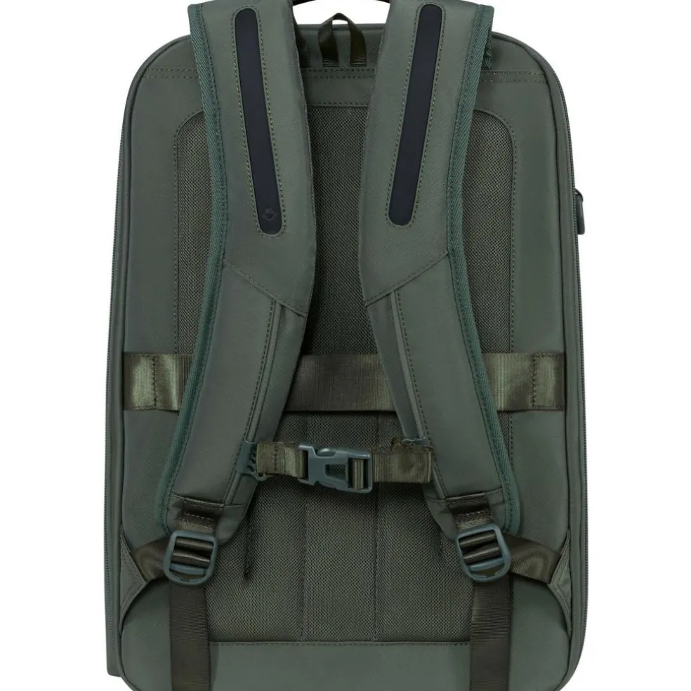 Samsonite Paralux 2-In-1 Travel 15,6 inch laptop rugzak 26 liter olive