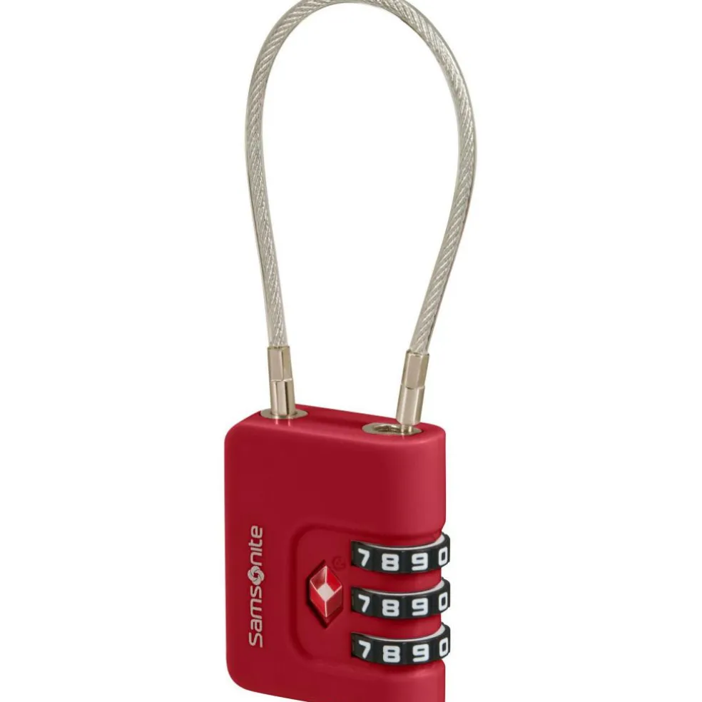 Samsonite Ta Revolution TSA kabelslot red