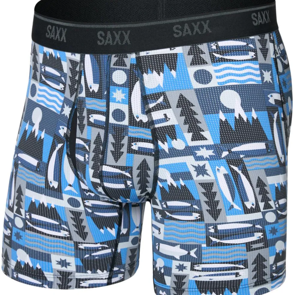 SAXX Quest Quick-Dry Mesh onderbroek heren winter angler-blue