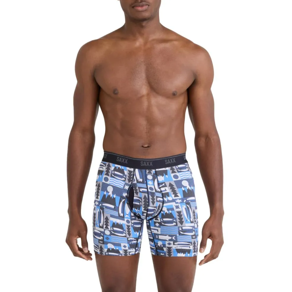 SAXX Quest Quick-Dry Mesh onderbroek heren winter angler-blue