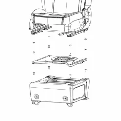 Scopema V3 Mercedes Vito-Viano vanaf 2015 en Mercedes Sprinter vanaf 2018 draaiplateau bijrijder