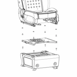 Scopema V3 Mercedes Vito-Viano vanaf 2015 en Mercedes Sprinter vanaf 2018 draaiplateau bestuurder