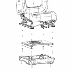 Scopema V3 Renault Trafic Opel Vivaro vanaf 2014  draaiplateau bestuurder inclusief verhoger