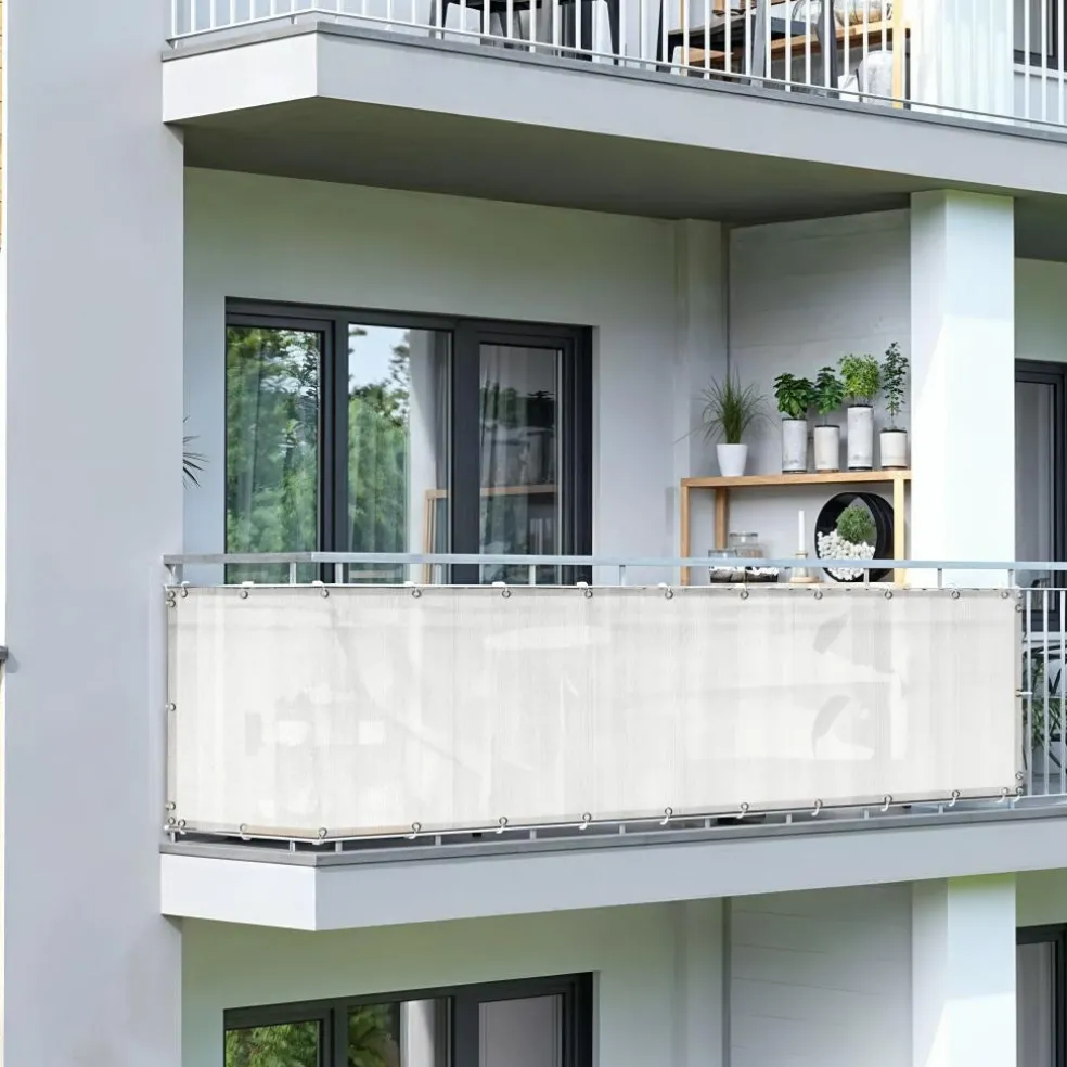 Shadow Comfort Balkondoek 90 x 500 cm arctic white