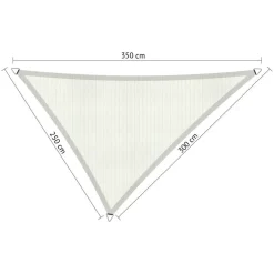 Shadow Comfort  Driehoek schaduwdoek 250 x 300 x 350 cm arctic  white