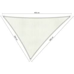 Shadow Comfort Driehoek schaduwdoek 350 x 400 x 450 cm arctic white