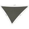 Shadow Comfort  Driehoek schaduwdoek 400 x 450 x 500 cm cool grey