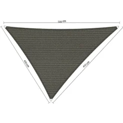 Shadow Comfort Driehoek schaduwdoek 400 x 450 x 500 cm cool grey