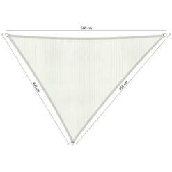 Shadow Comfort Driehoek schaduwdoek 400 x 450 x 500 cm arctic white
