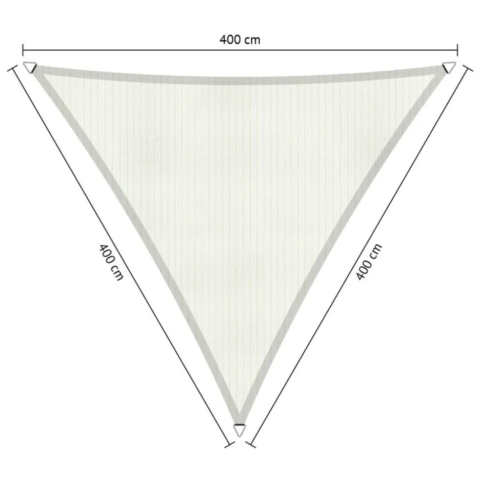 Shadow Comfort Driehoek schaduwdoek 400 x 400 x 400 cm arctic white