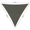Shadow Comfort  Driehoek schaduwdoek 400 x 400 x 400 cm cool grey