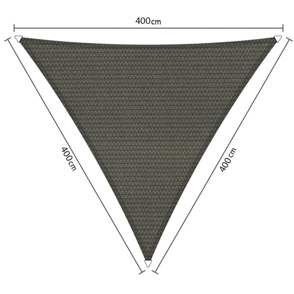 Shadow Comfort Driehoek schaduwdoek 400 x 400 x 400 cm cool grey