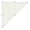 Shadow Comfort  Driehoek schaduwdoek 500 x 500 x 710 cm arctic  white