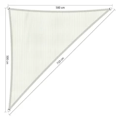 Shadow Comfort Driehoek schaduwdoek 500 x 500 x 710 cm arctic white