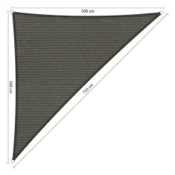Shadow Comfort Driehoek schaduwdoek 500 x 500 x 710 cm cool grey