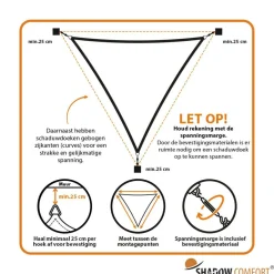 Shadow Comfort  Driehoek schaduwdoek 300 x 300 x 300 cm cool grey