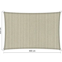Shadow Comfort Rechthoek schaduwdoek 300 x 400 cm sahara sand