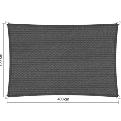 Shadow Comfort Rechthoek schaduwdoek 200 x 400 cm cool grey