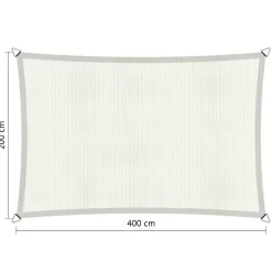 Shadow Comfort Rechthoek schaduwdoek 200 x 400 cm arctic white