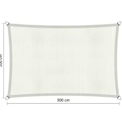 Shadow Comfort Rechthoek schaduwdoek 200 x 300 cm arctic white
