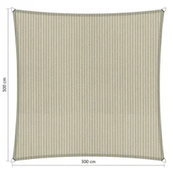 Shadow Comfort Waterdicht vierkant schaduwdoek 300 x 300 cm sand