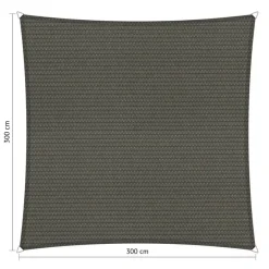 Shadow Comfort Waterdicht vierkant schaduwdoek 300 x 300 cm grey