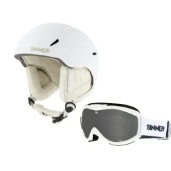 Sinner Combi-pack CREST skihelm met Toxic skibril white