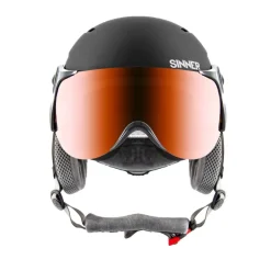 Sinner TYPHOON VISOR skihelm matte black red