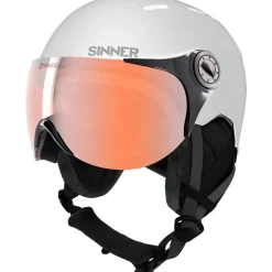 Sinner TYPHOON VISOR skihelm matte white blue
