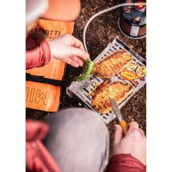 SKOTTI Mini Grill houtskoolbarbecue silver