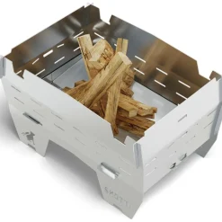 SKOTTI Mini Grill houtskoolbarbecue silver