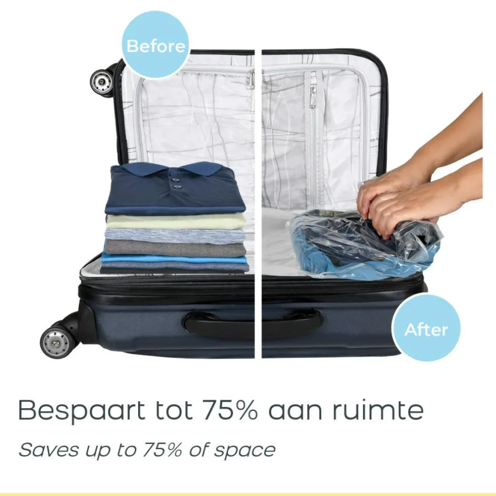 Space Buddy Vacuüm opbergzakken reisset 4-delig