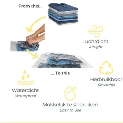 Space Buddy Vacuüm opbergzakken reisset 4-delig