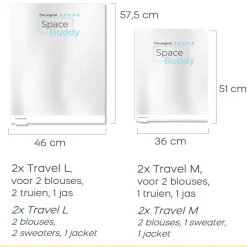 Space Buddy Vacuüm opbergzakken reisset 4-delig