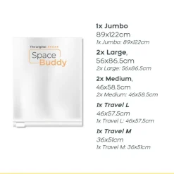 Space Buddy Vacuüm opbergzakken reisset 7-delig