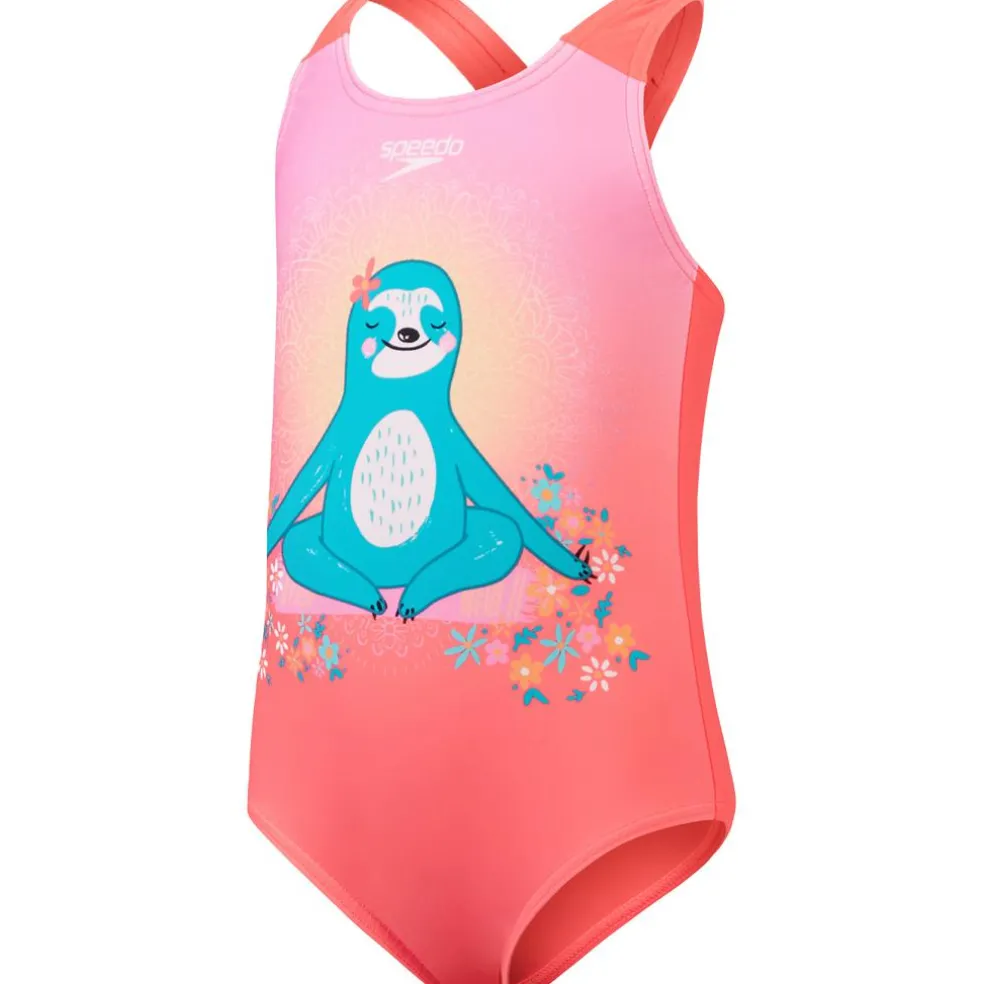Speedo Digital Printed badpak junior coral pink