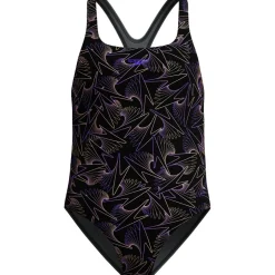 Speedo Hyperboom Medalist Allover Print badpak junior black peach