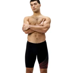 Speedo Medley Logo Jammer zwemboxer heren black orange