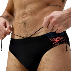 Speedo Medley Logo zwemboxer heren black orange