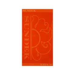 Sundek Jaqcuard strandlaken 180 x 100 cm fluo orange