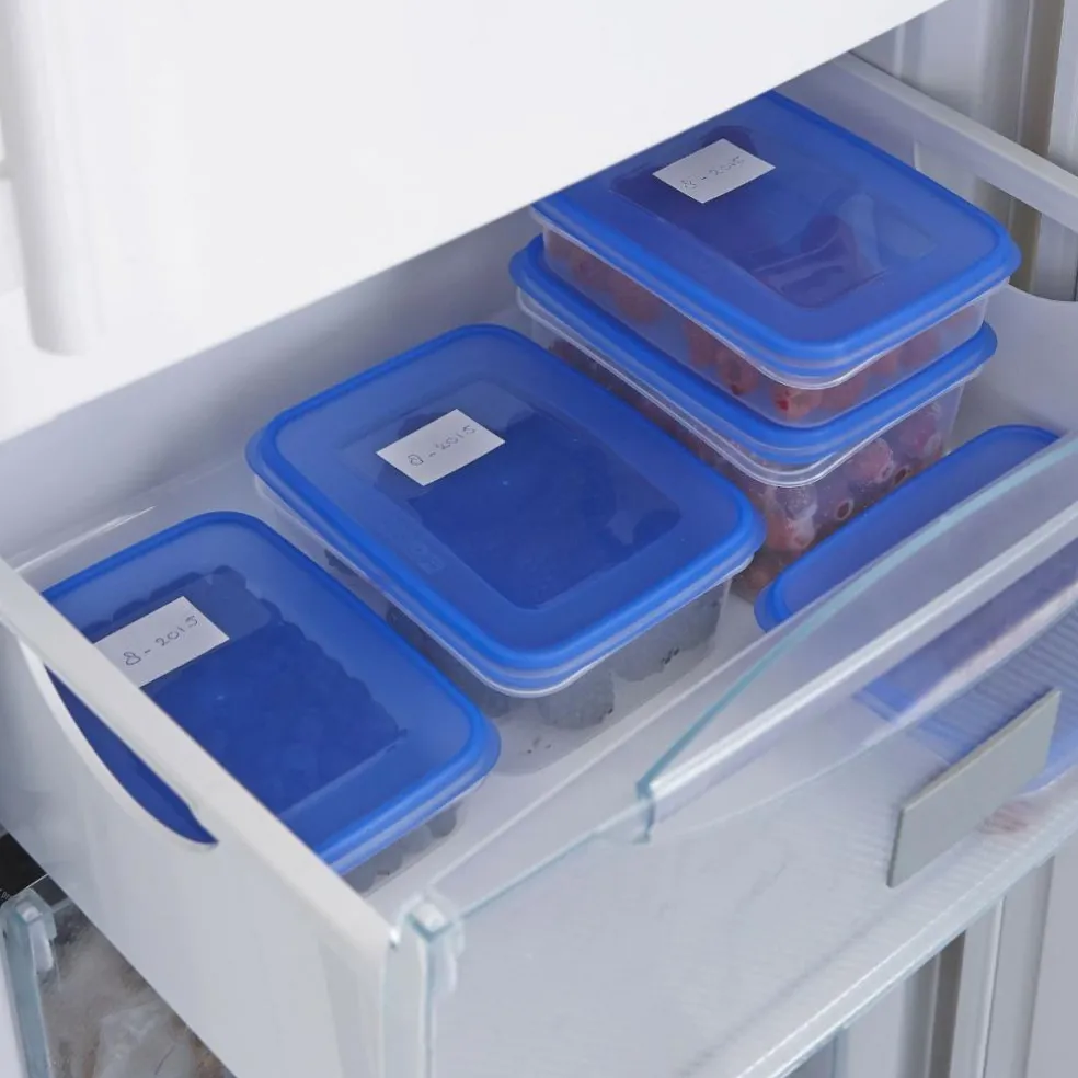 Sunware Club Cuisine vershouddoos 700 ml transparant blauw 3-pack