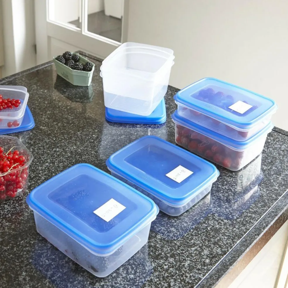 Sunware Club Cuisine vershouddoos 700 ml transparant blauw 3-pack