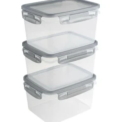 Sunware Club Cuisine vershouddoos 1,5 liter transparant  grijs 3-pack