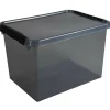 Sunware Comfort Line opbergbox 22 liter transparant grijs  zwart