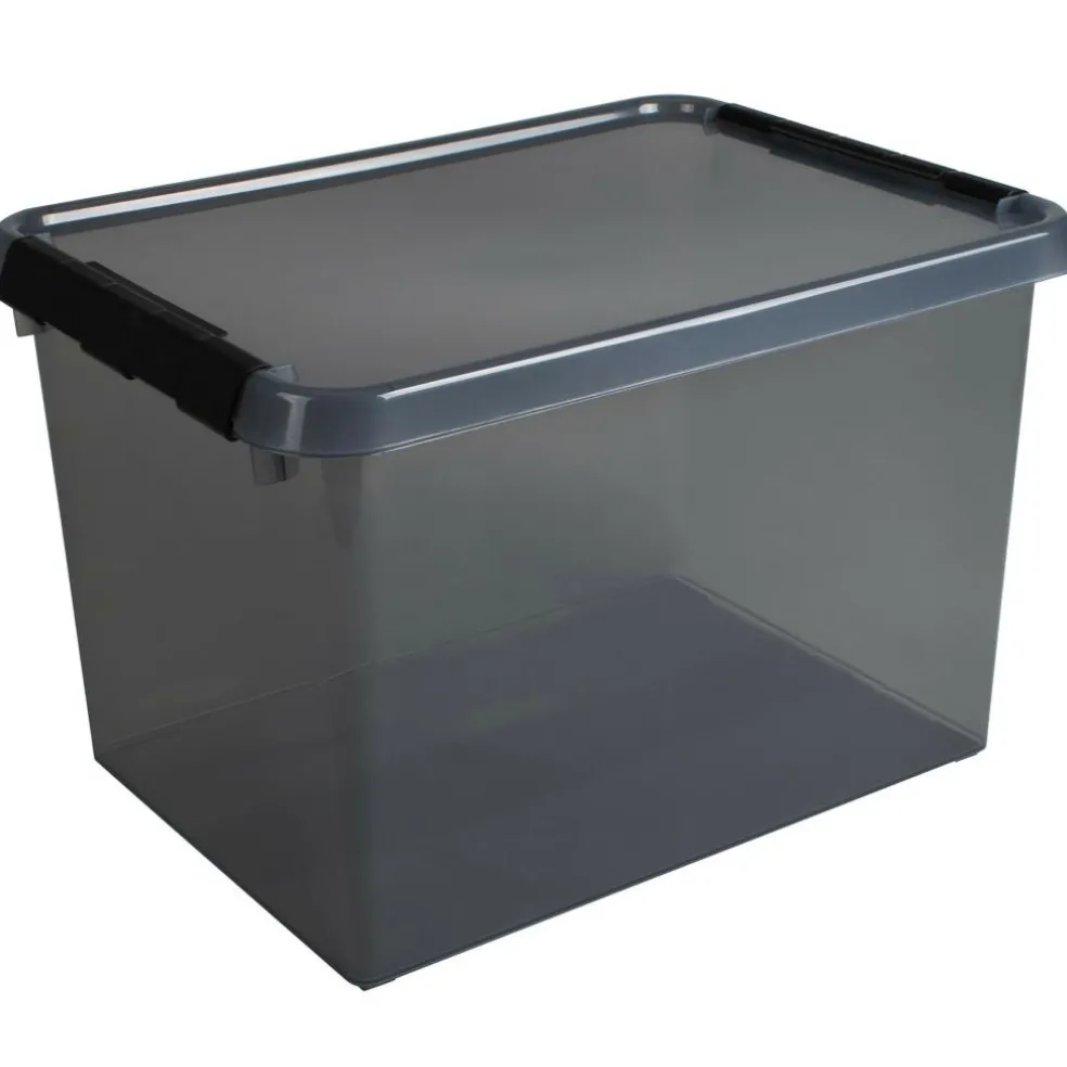 Sunware Comfort Line opbergbox 22 liter transparant grijs zwart